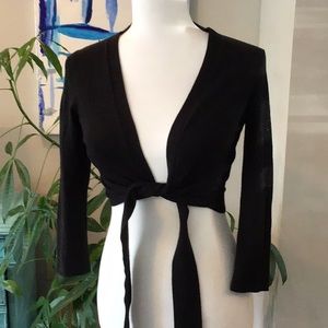 Limited tie bolero sweater small